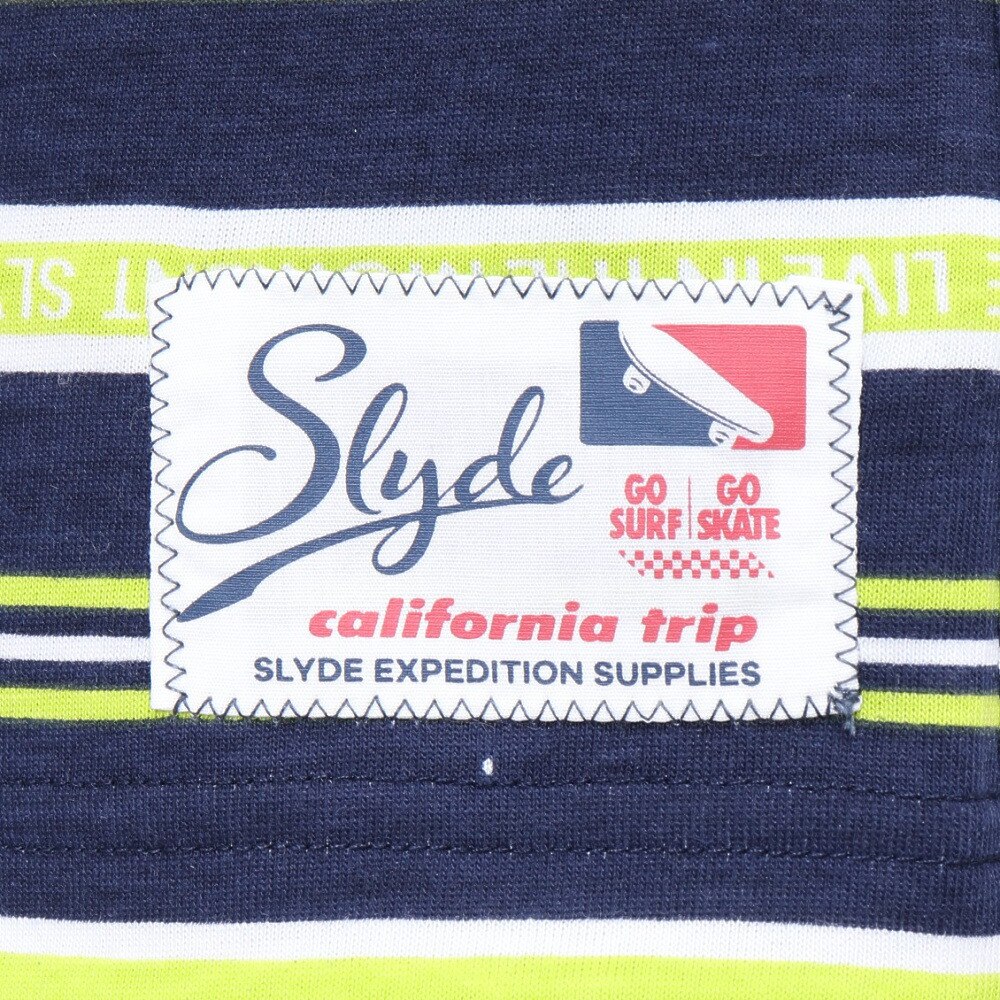 スライド（SLYDE）（メンズ）半袖 ストライプ Tシャツ SL24SSM-APP014-NVY