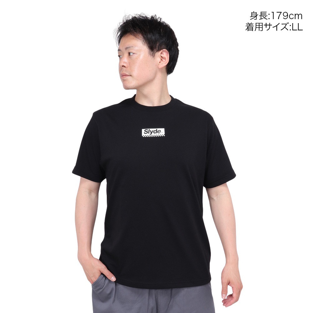 スライド（SLYDE）（メンズ）スモールロゴ 半袖Tシャツ SL24SSM-APP017-BLK