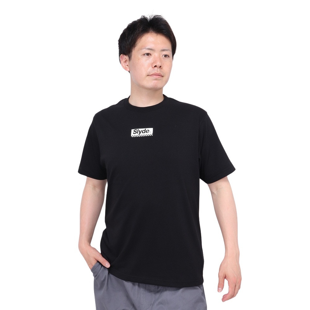 スライド（SLYDE）（メンズ）スモールロゴ 半袖Tシャツ SL24SSM-APP017-BLK