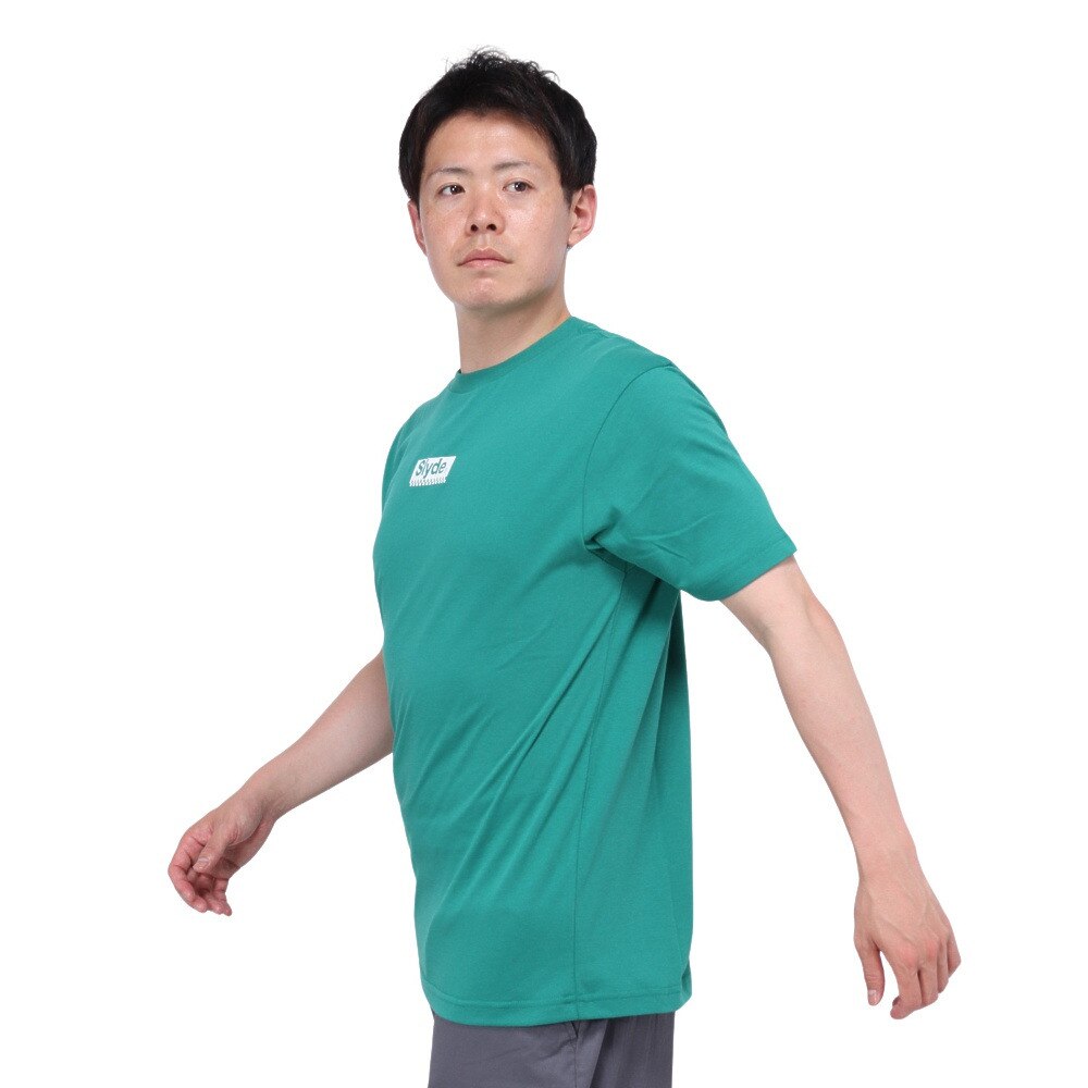 スライド（SLYDE）（メンズ）スモールロゴ 半袖Tシャツ SL24SSM-APP017-GRN