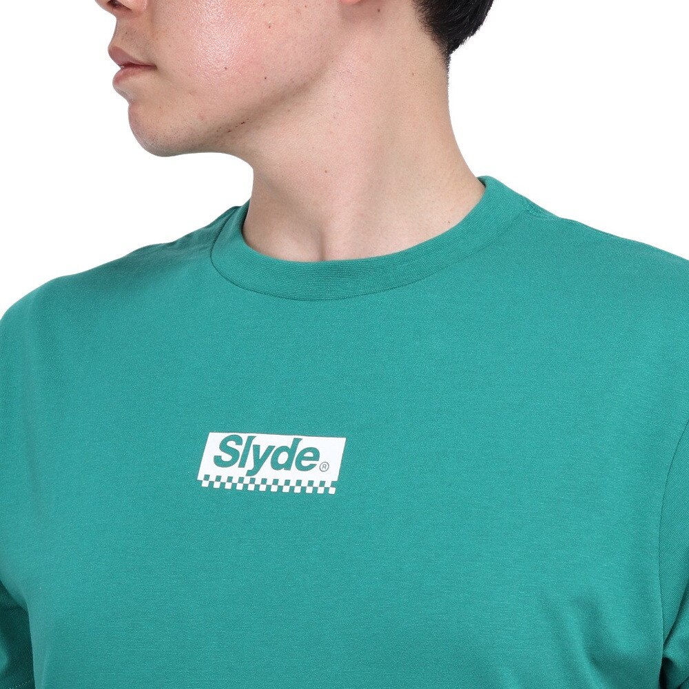 スライド（SLYDE）（メンズ）スモールロゴ 半袖Tシャツ SL24SSM-APP017-GRN