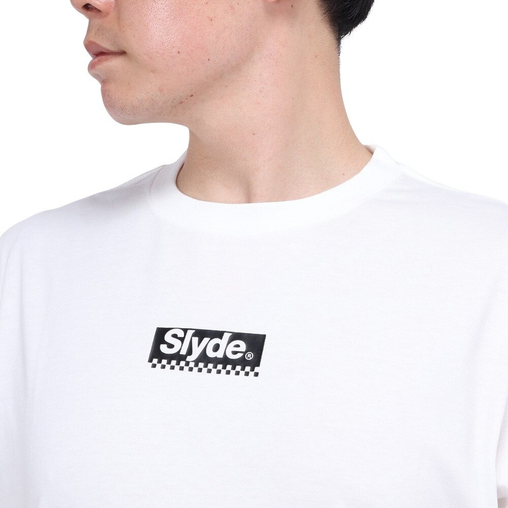 スライド（SLYDE）（メンズ）スモールロゴ 半袖Tシャツ SL24SSM-APP017-WHT