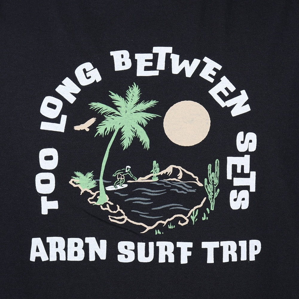 エアボーン（ARBN）（メンズ）ショートスリーブ PALM TREE 半袖 Tシャツ AB24SSM-APP0105-BLK