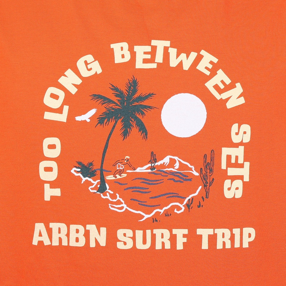 エアボーン（ARBN）（メンズ）ショートスリーブ PALM TREE 半袖 Tシャツ AB24SSM-APP0105-ORG