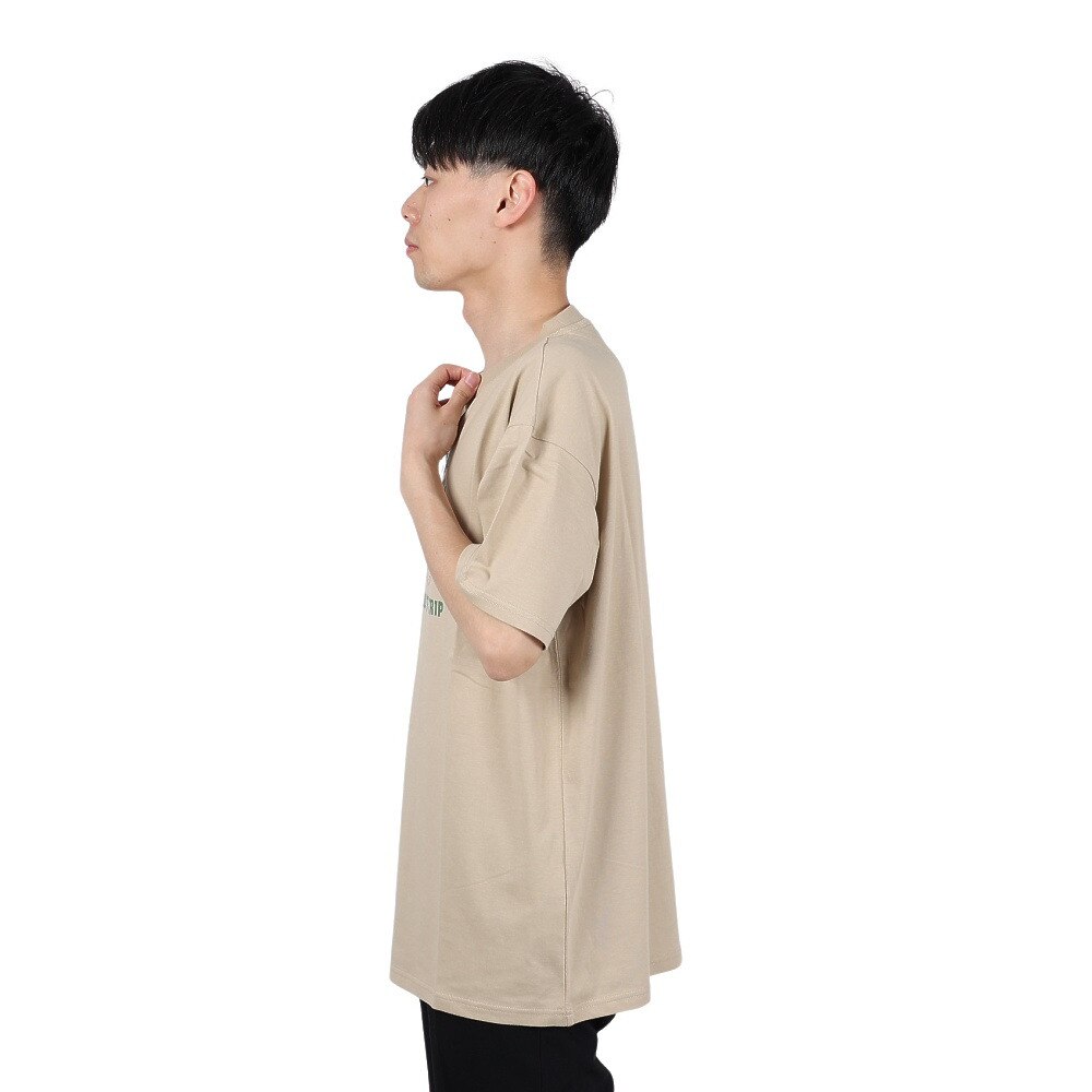 エアボーン（ARBN）（メンズ）ショートスリーブ PALM TREE 半袖 Tシャツ AB24SSM-APP0105-SBEG