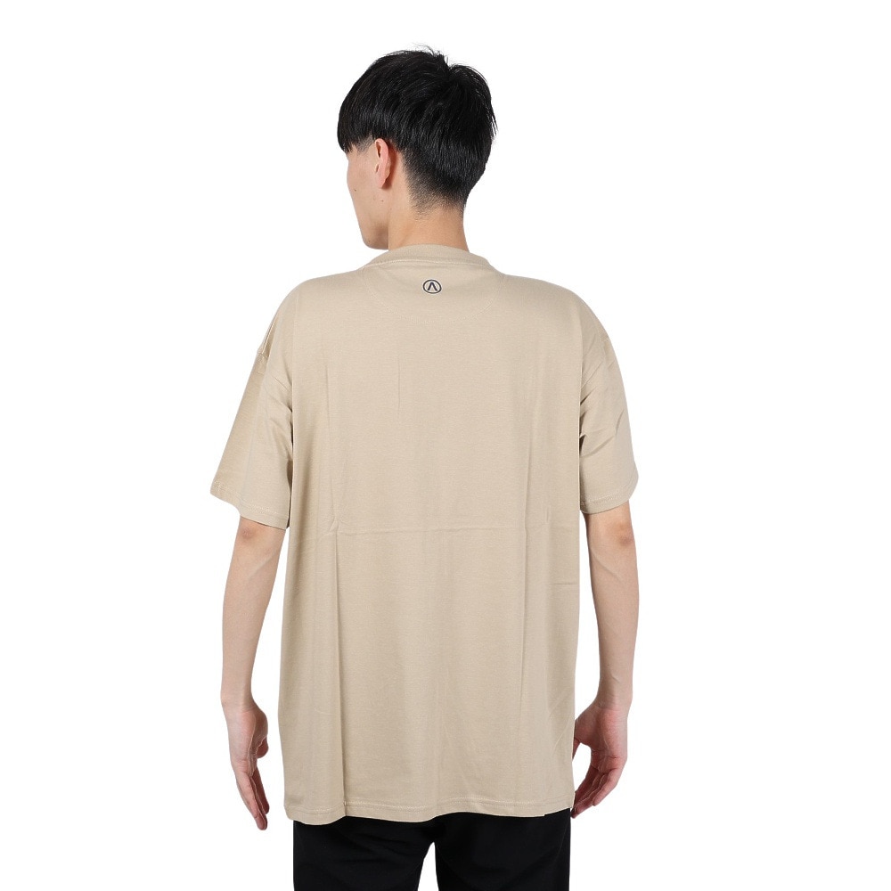 エアボーン（ARBN）（メンズ）ショートスリーブ PALM TREE 半袖 Tシャツ AB24SSM-APP0105-SBEG
