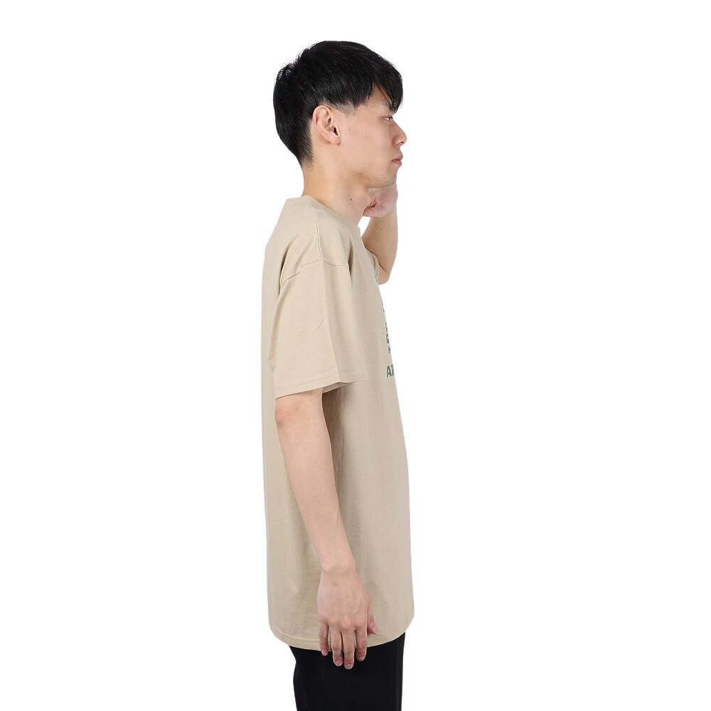 エアボーン（ARBN）（メンズ）ショートスリーブ PALM TREE 半袖 Tシャツ AB24SSM-APP0105-SBEG
