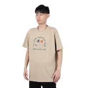 エアボーン（ARBN）（メンズ）PALM TREE 半袖Tシャツ AB24SSM-APP0105-SBEG