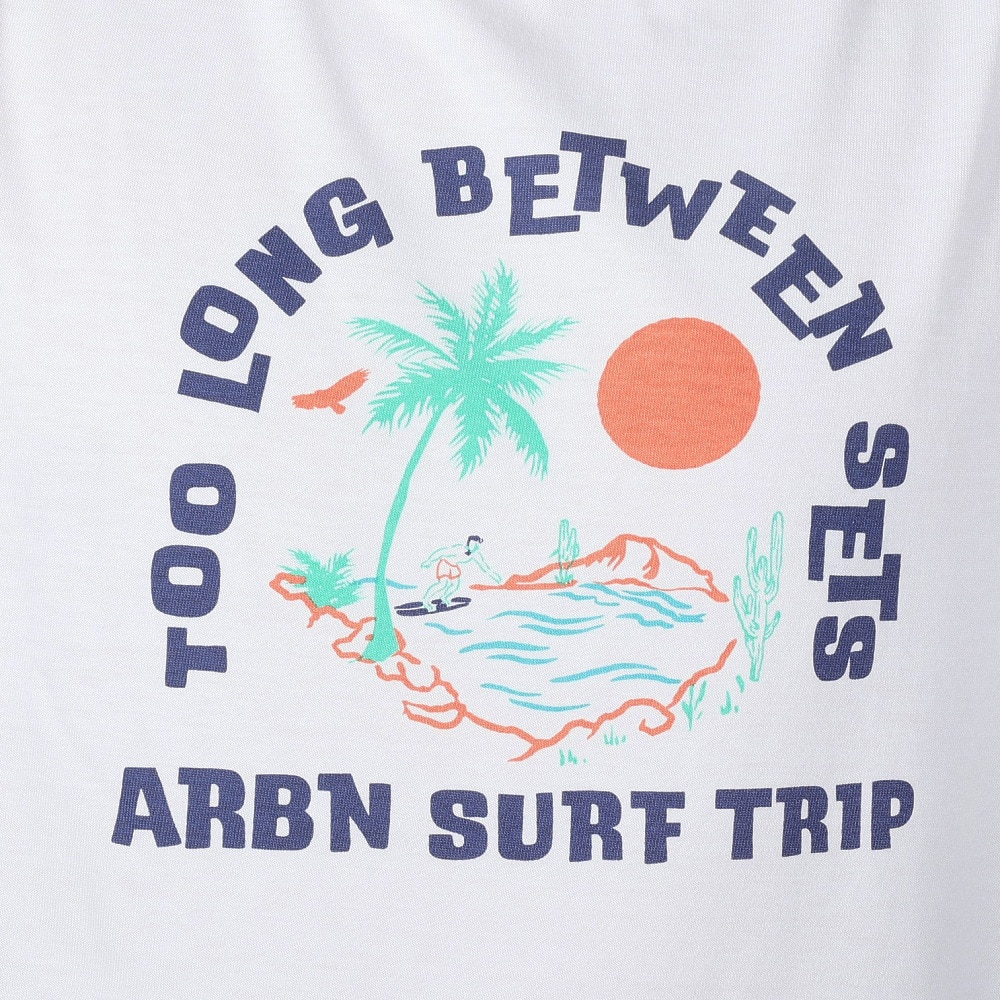 エアボーン（ARBN）（メンズ）ショートスリーブ PALM TREE 半袖 Tシャツ AB24SSM-APP0105-WHT