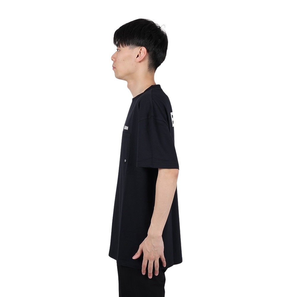 エアボーン（ARBN）（メンズ）FLOWER 半袖Tシャツ AB24SSM-APP0101-BLK