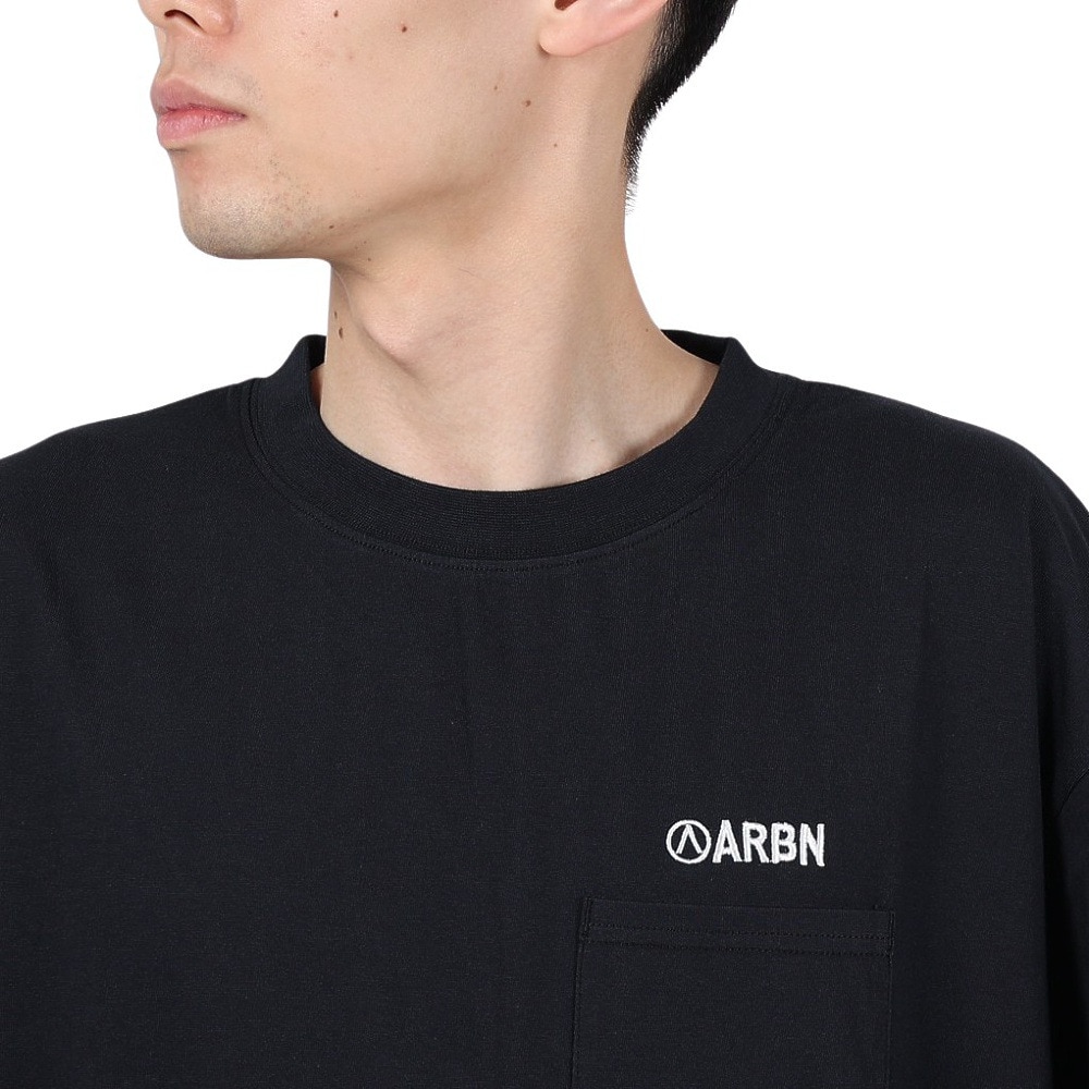 エアボーン（ARBN）（メンズ）FLOWER 半袖Tシャツ AB24SSM-APP0101-BLK