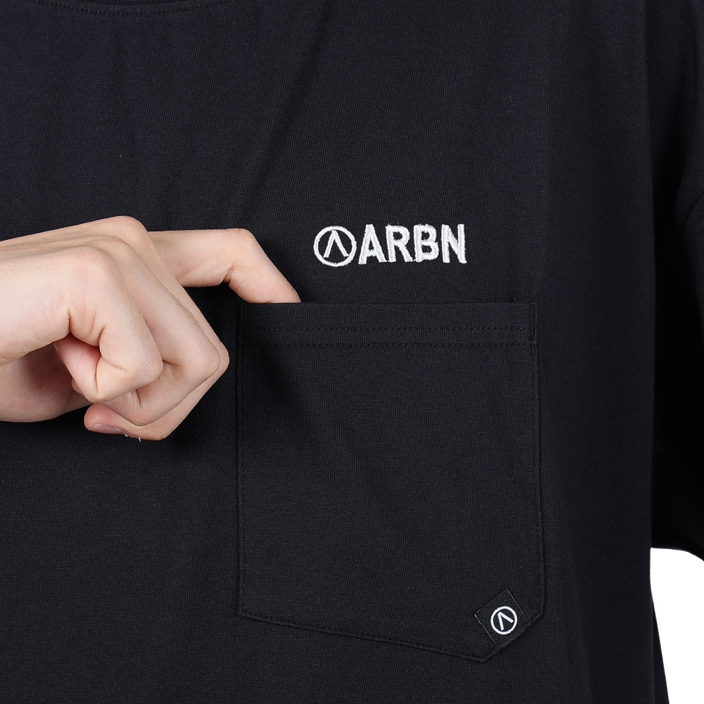 エアボーン（ARBN）（メンズ）FLOWER 半袖Tシャツ AB24SSM-APP0101-BLK