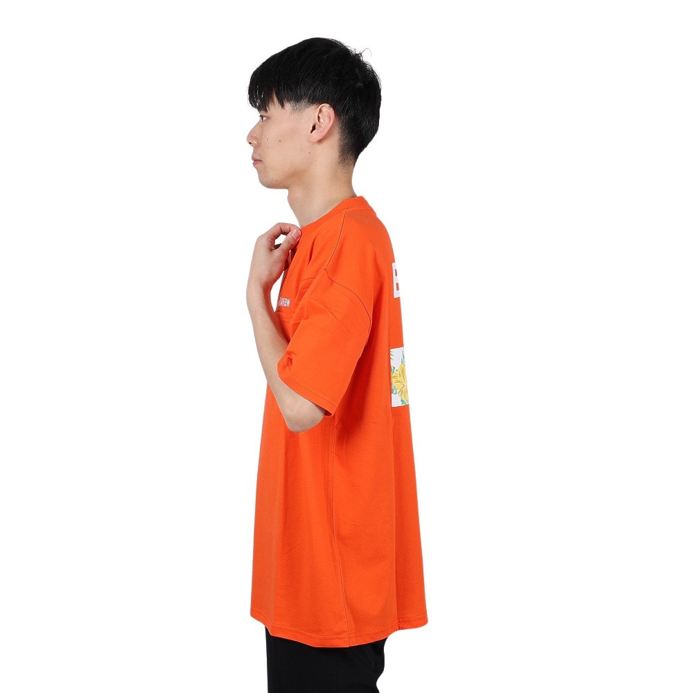 エアボーン（ARBN）（メンズ）FLOWER 半袖Tシャツ AB24SSM-APP0101-ORG