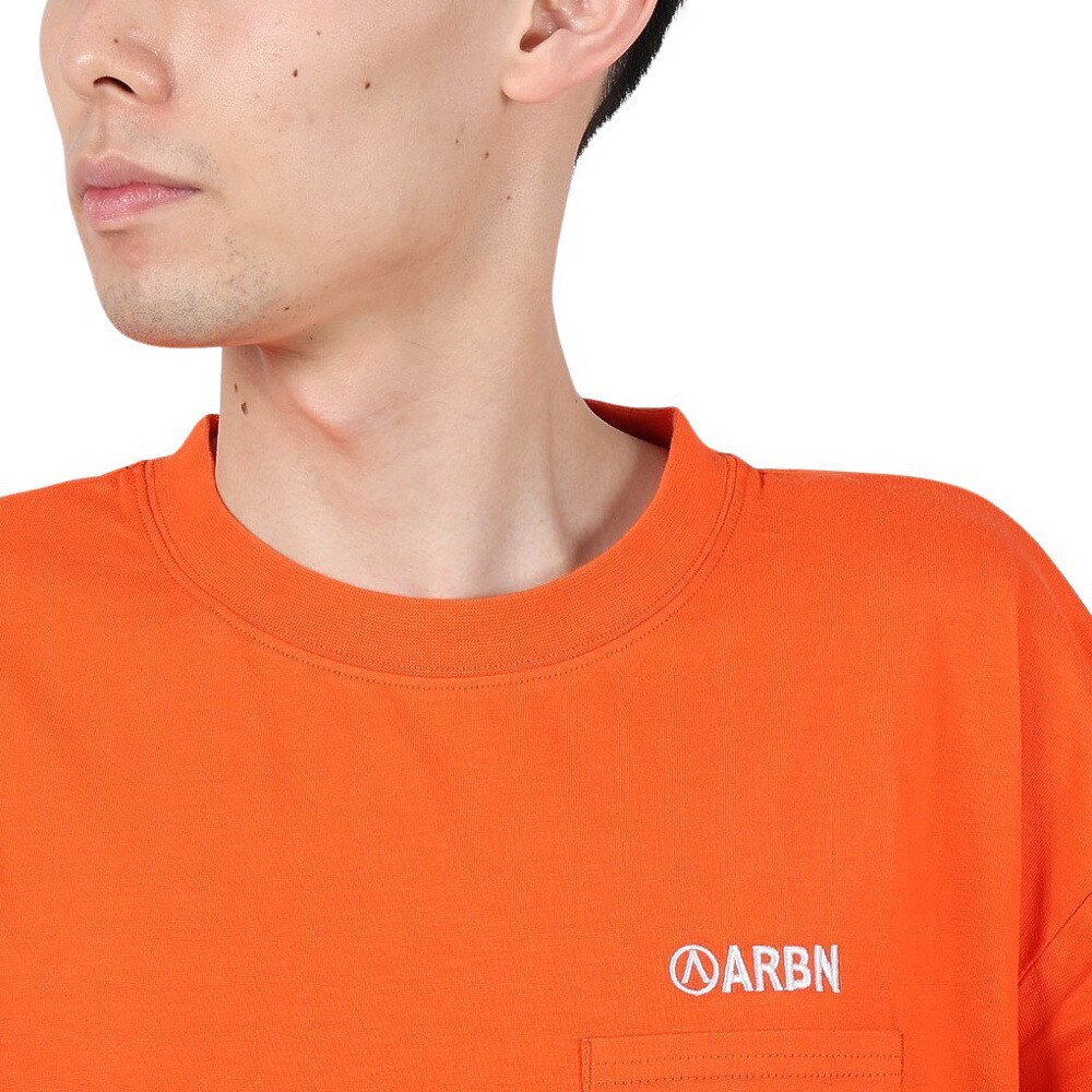 エアボーン（ARBN）（メンズ）FLOWER 半袖Tシャツ AB24SSM-APP0101-ORG