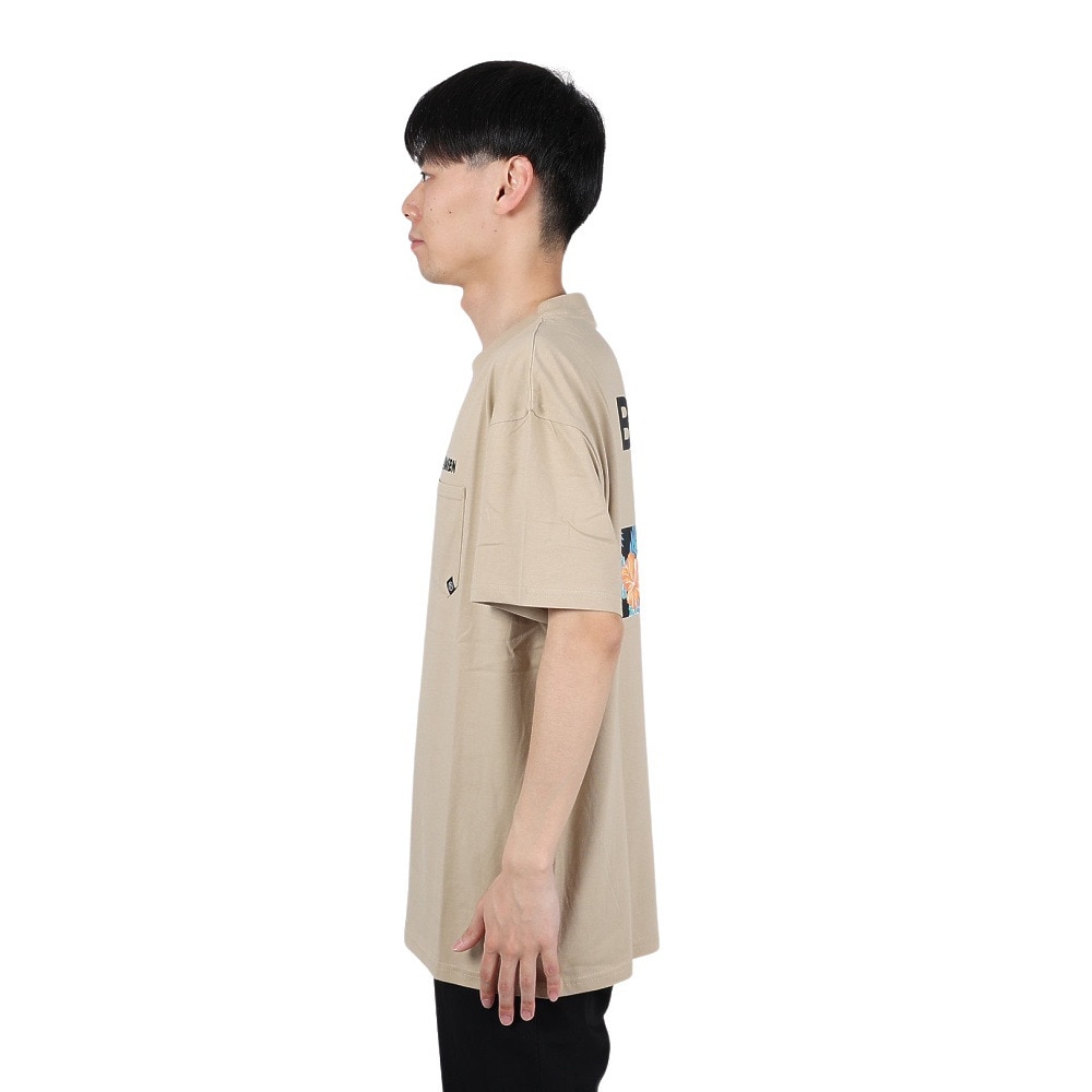 エアボーン（ARBN）（メンズ）FLOWER 半袖Tシャツ AB24SSM-APP0101-SBEG