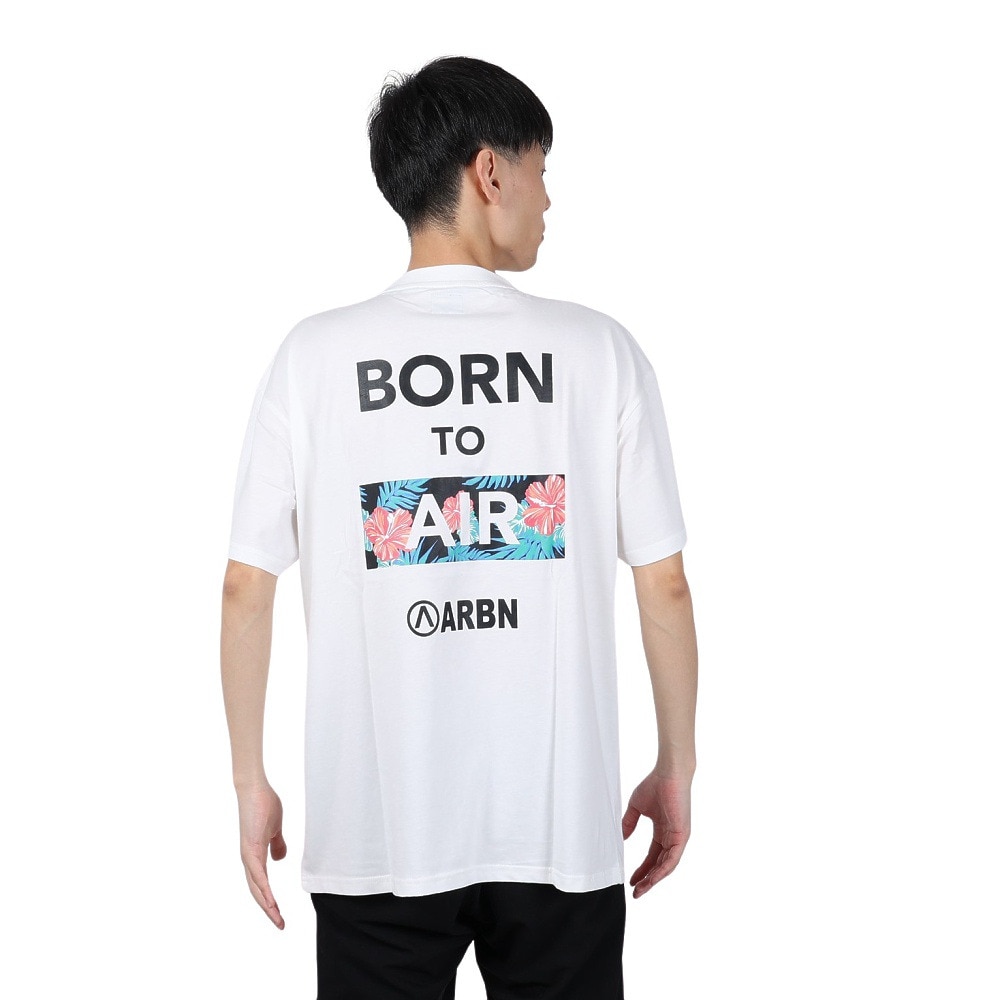エアボーン（ARBN）（メンズ）FLOWER 半袖Tシャツ AB24SSM-APP0101-WHT