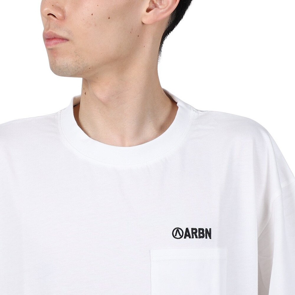 エアボーン（ARBN）（メンズ）FLOWER 半袖Tシャツ AB24SSM-APP0101-WHT