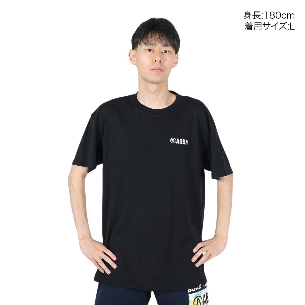 エアボーン（ARBN）（メンズ）ショートスリーブ TREE Tシャツ AB24SSM-APP0110-BLK