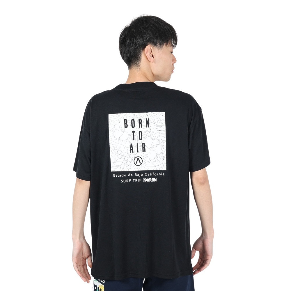 エアボーン（ARBN）（メンズ）ショートスリーブ TREE Tシャツ AB24SSM-APP0110-BLK