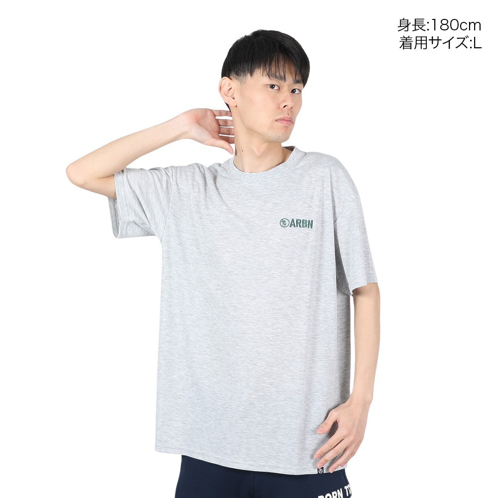 エアボーン（ARBN）（メンズ）ショートスリーブ TREE Tシャツ AB24SSM-APP0110-LGRY