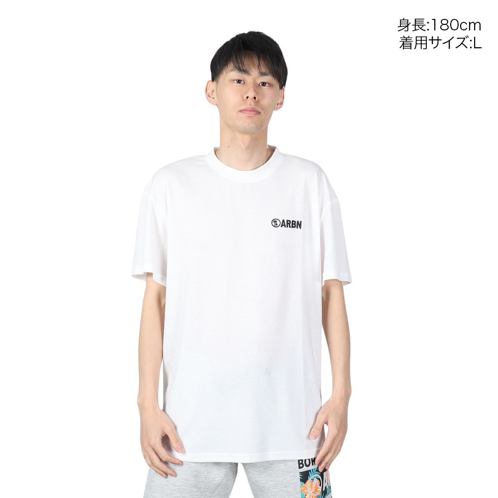 エアボーン（ARBN）（メンズ）ショートスリーブ TREE Tシャツ AB24SSM-APP0110-WHT