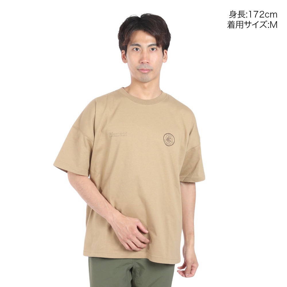 エレメント（ELEMENT）（メンズ）半袖Tシャツ ROUND BE02A202 BEG
