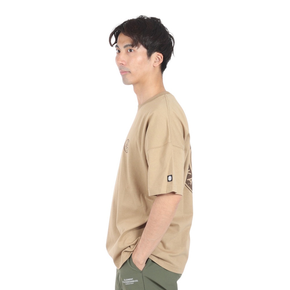 エレメント（ELEMENT）（メンズ）半袖Tシャツ ROUND BE02A202 BEG