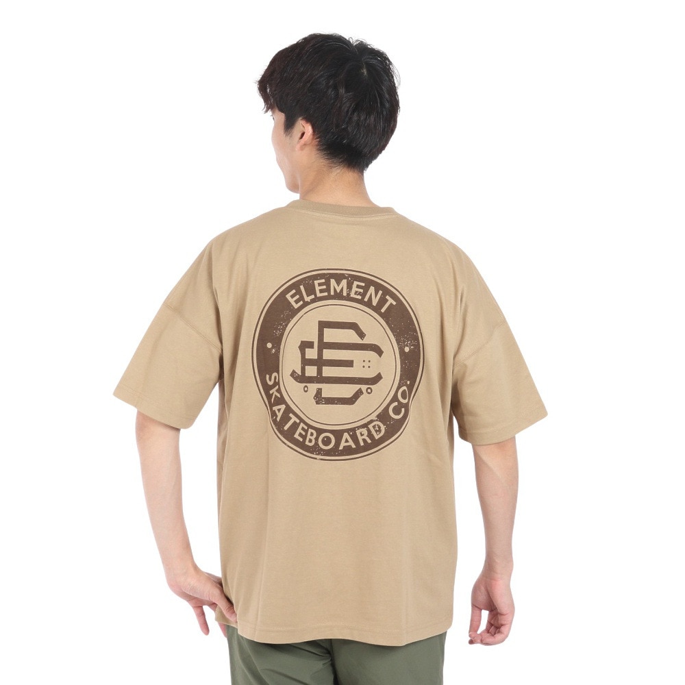エレメント（ELEMENT）（メンズ）半袖Tシャツ ROUND BE02A202 BEG
