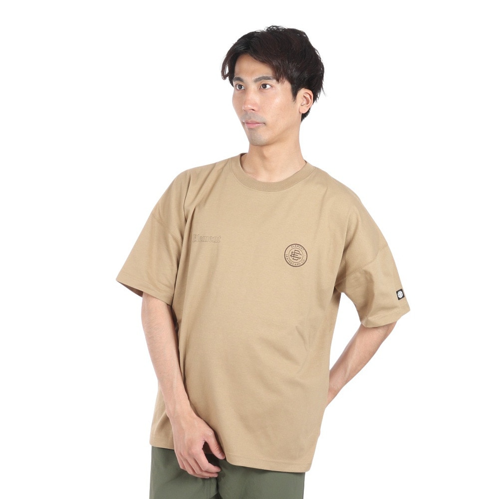 エレメント（ELEMENT）（メンズ）半袖Tシャツ ROUND BE02A202 BEG