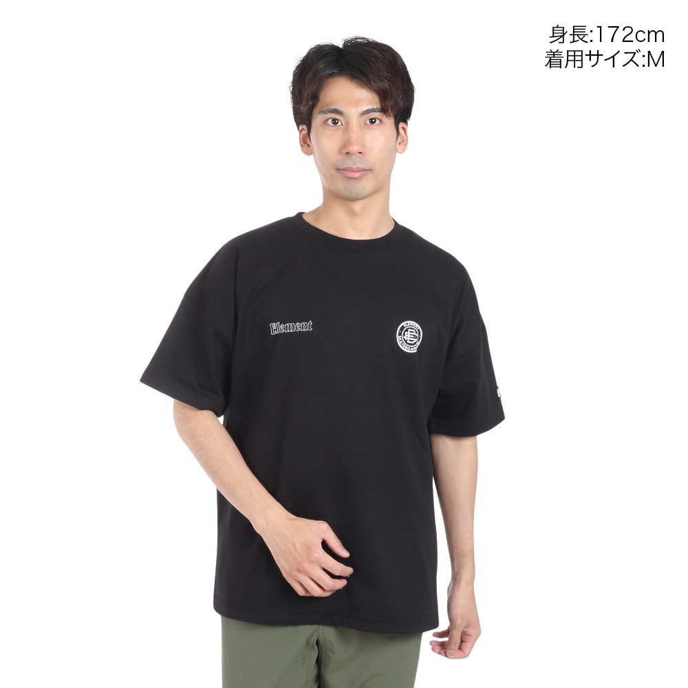 エレメント（ELEMENT）（メンズ）半袖Tシャツ ROUND BE02A202 FBK