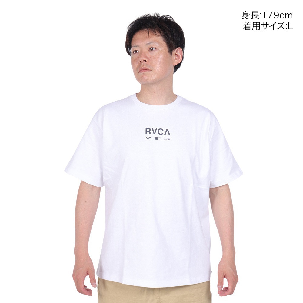 ルーカ（RVCA）（メンズ）TEXTBOOK MID 半袖 Tシャツ BE04A241 WHT