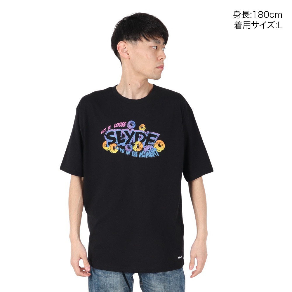 スライド（SLYDE）（メンズ）ロゴ POP Tシャツ SL25SSM-APP051BLK