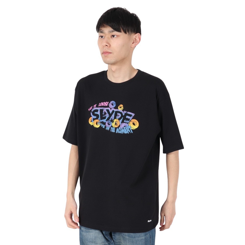 スライド（SLYDE）（メンズ）ロゴ POP Tシャツ SL25SSM-APP051BLK
