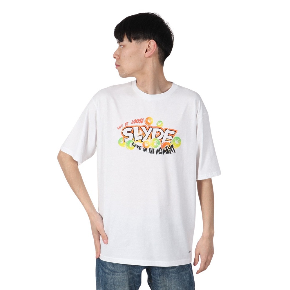 スライド（SLYDE）（メンズ）ロゴ POP Tシャツ SL25SSM-APP051WHT