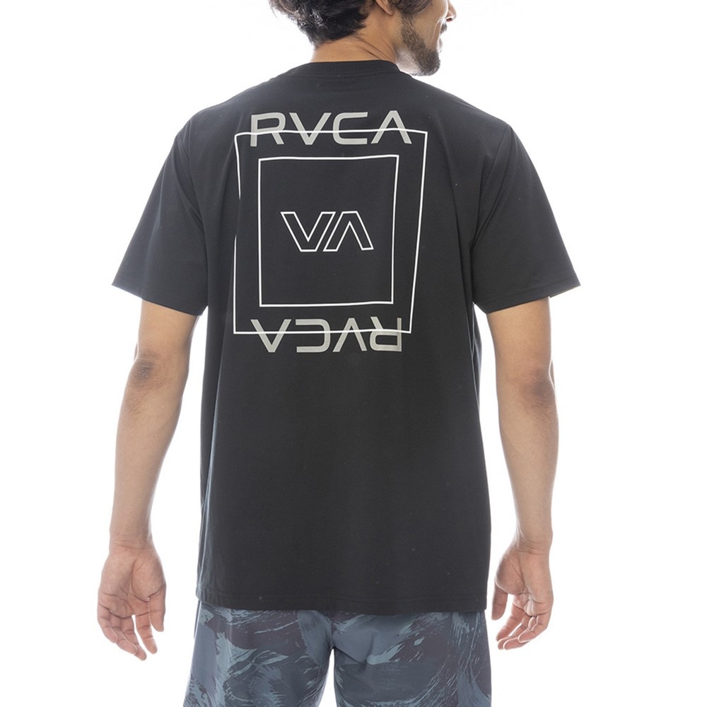 ルーカ（RVCA）（メンズ）SQUARE サーフ半袖ラッシュガード BF041870 BLK