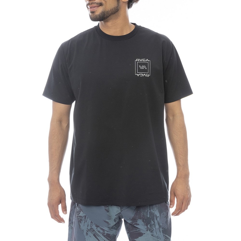 ルーカ（RVCA）（メンズ）SQUARE サーフ半袖ラッシュガード BF041870 BLK