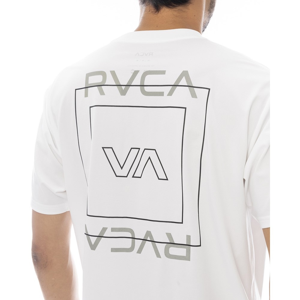 ルーカ（RVCA）（メンズ）SQUARE サーフ半袖ラッシュガード BF041870 WHT