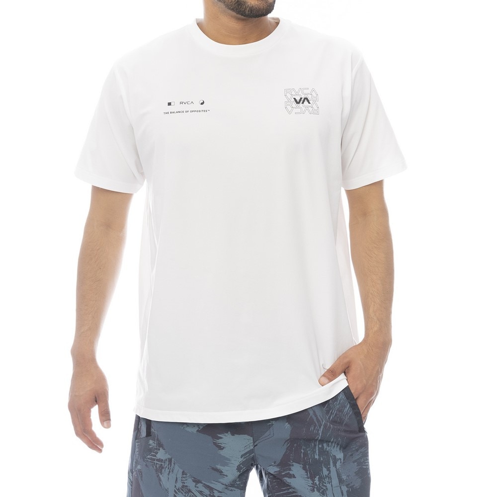 ルーカ（RVCA）（メンズ）RADIATE 半袖ラッシュガード BF041872 WHT