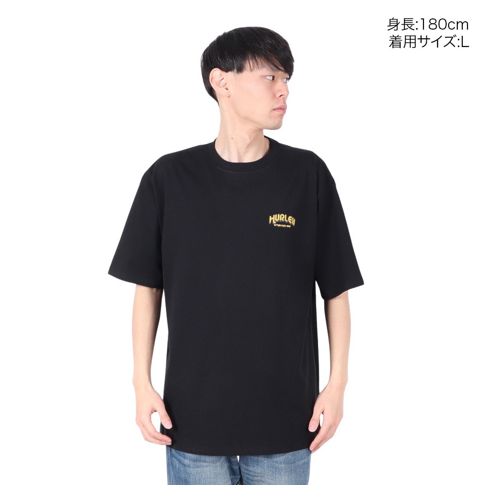 ハーレー（HURLEY）（メンズ）ビッグウェーブ ヘビーウェイト 半袖Tシャツ 24MRSMSS01-BLK