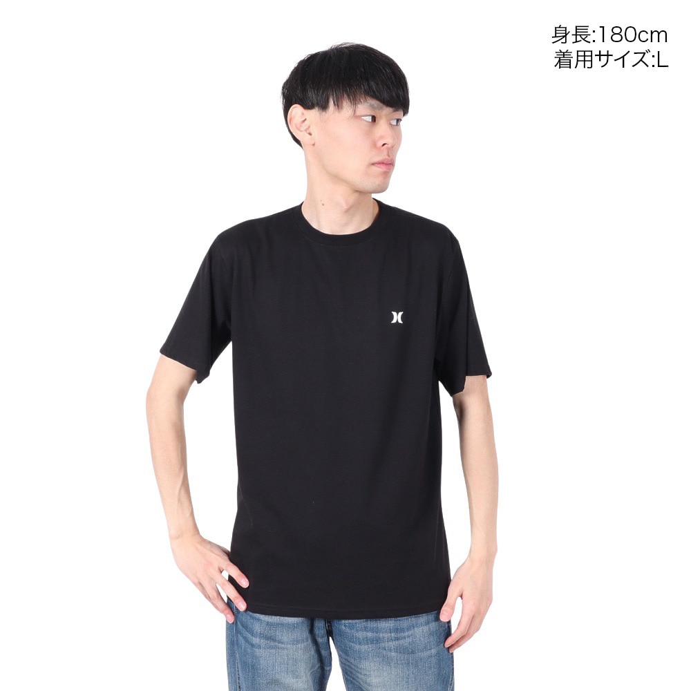 ハーレー（HURLEY）（メンズ）SQ モノグラム 半袖Tシャツ MSS2411006-BLK