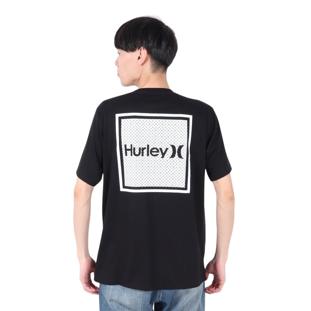 ハーレー（HURLEY）（メンズ）SQ モノグラム 半袖Tシャツ MSS2411006-BLK
