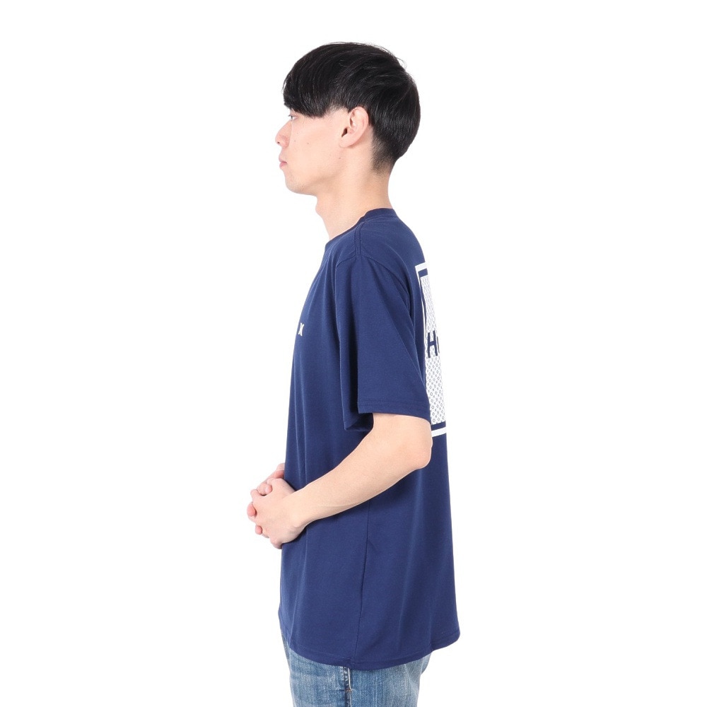 ハーレー（HURLEY）（メンズ）SQ モノグラム 半袖Tシャツ MSS2411006-NVY