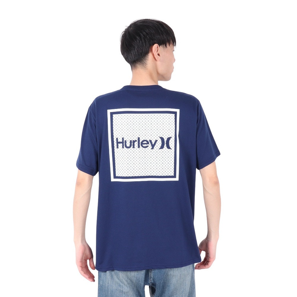 ハーレー（HURLEY）（メンズ）SQ モノグラム 半袖Tシャツ MSS2411006-NVY