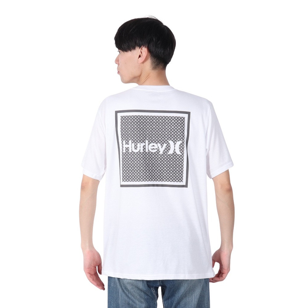ハーレー（HURLEY）（メンズ）SQ モノグラム 半袖Tシャツ MSS2411006-WHT