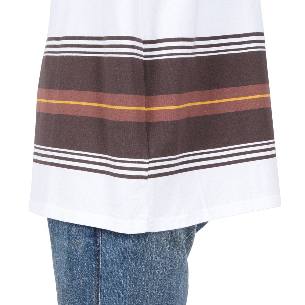 ハーレー（HURLEY）（メンズ）オーバーサイズド ボーダー 半袖Tシャツ MSS2411019-BRW
