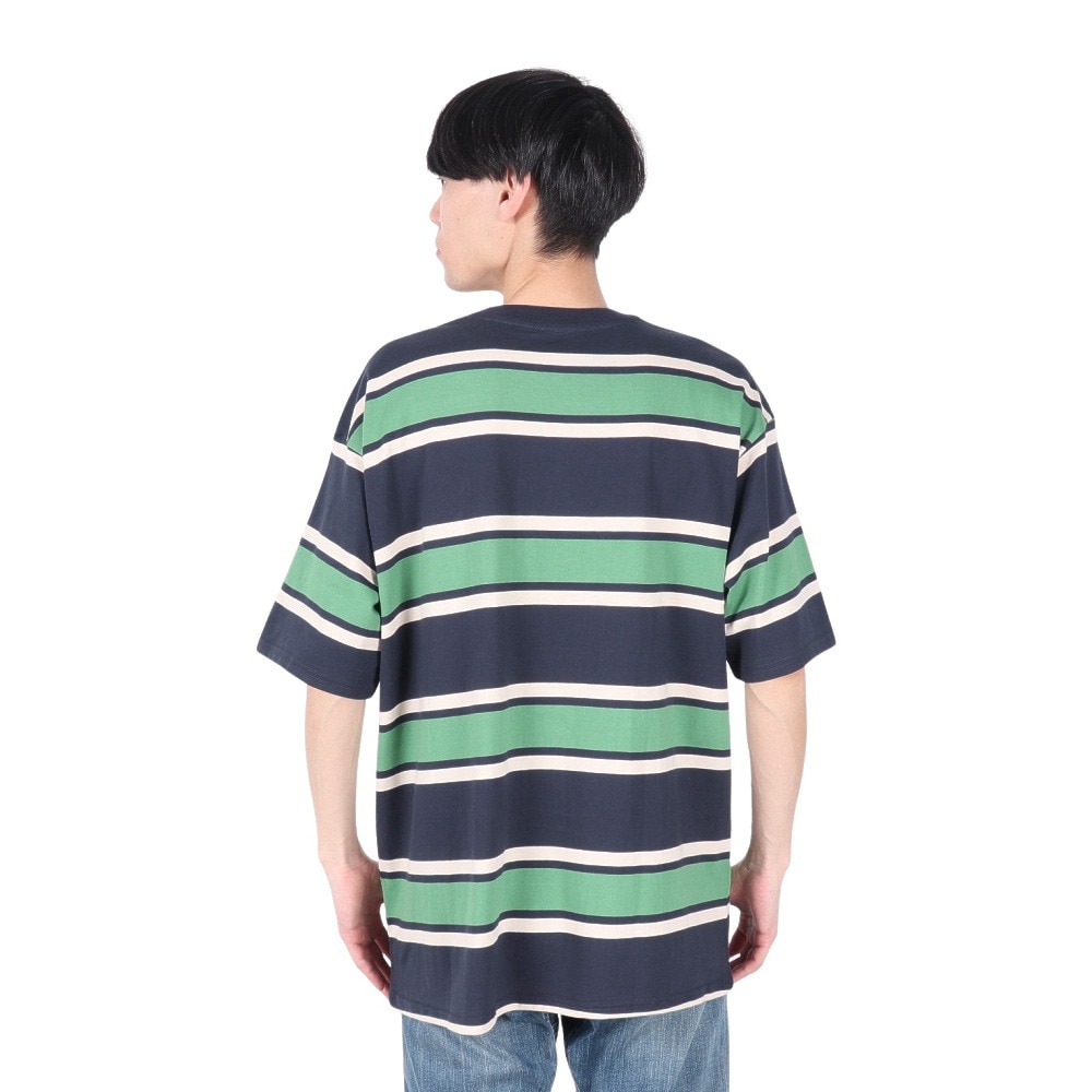 ハーレー（HURLEY）（メンズ）オーバーサイズド ボーダー 半袖Tシャツ MSS2411019-GRN