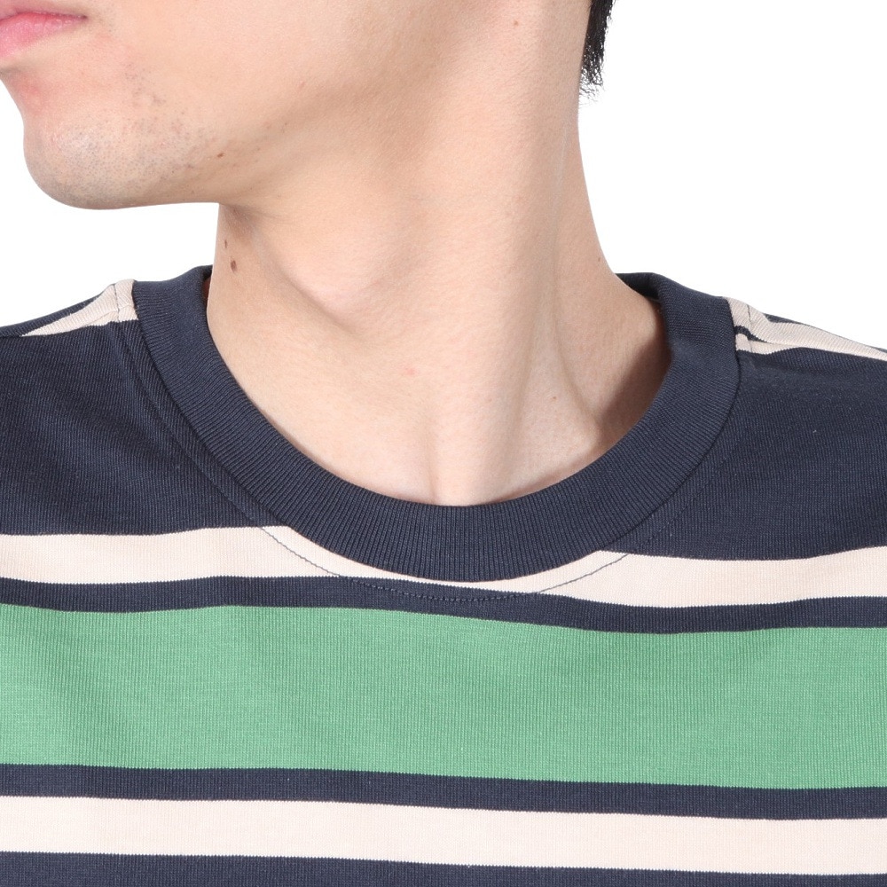 ハーレー（HURLEY）（メンズ）オーバーサイズド ボーダー 半袖Tシャツ MSS2411019-GRN