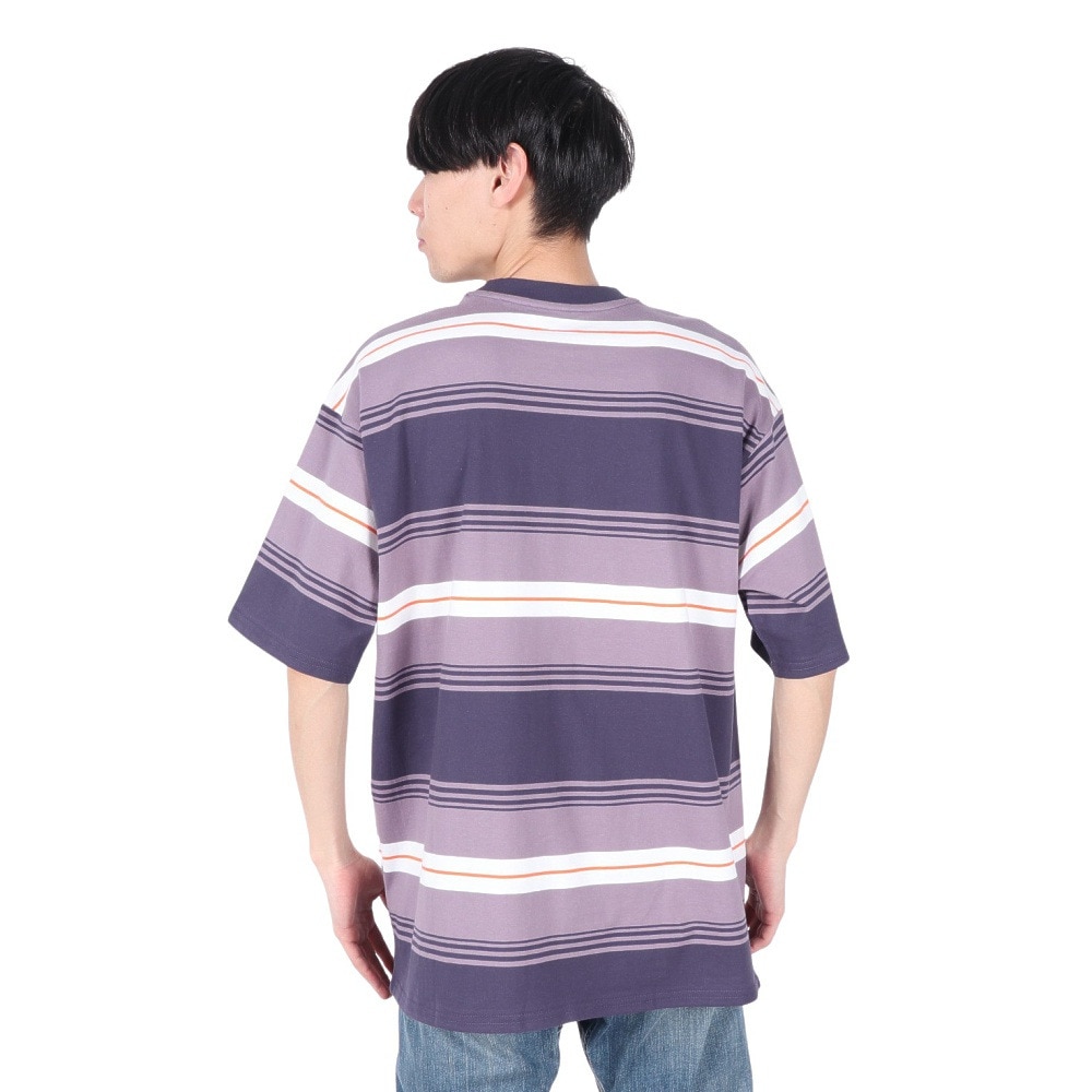 ハーレー（HURLEY）（メンズ）オーバーサイズド ボーダー 半袖Tシャツ MSS2411019-GRY