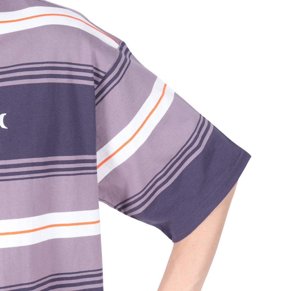 ハーレー（HURLEY）（メンズ）オーバーサイズド ボーダー 半袖Tシャツ MSS2411019-GRY