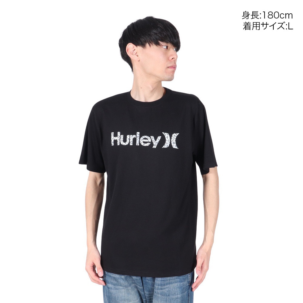 ハーレー（HURLEY）（メンズ）レオパード ワン アンド オンリー半袖Tシャツ MSS2411033-BLK
